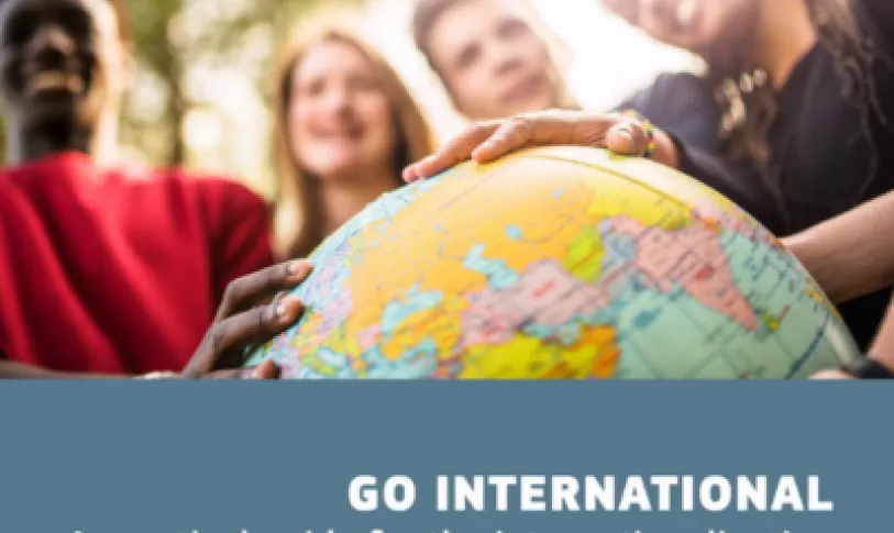 Voorblad publicatie Go international - A practical guide for the internationalisation of schools, VET and adult education providers